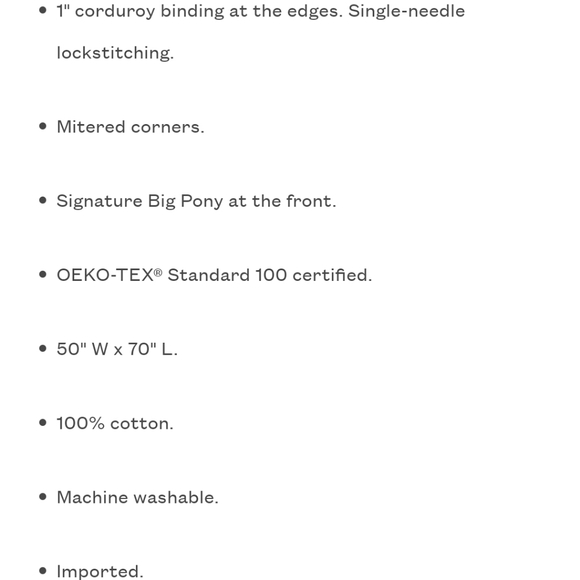 NWT Ralph Lauren Polo Oakwood Big Pony Throw - Picture 13 of 13